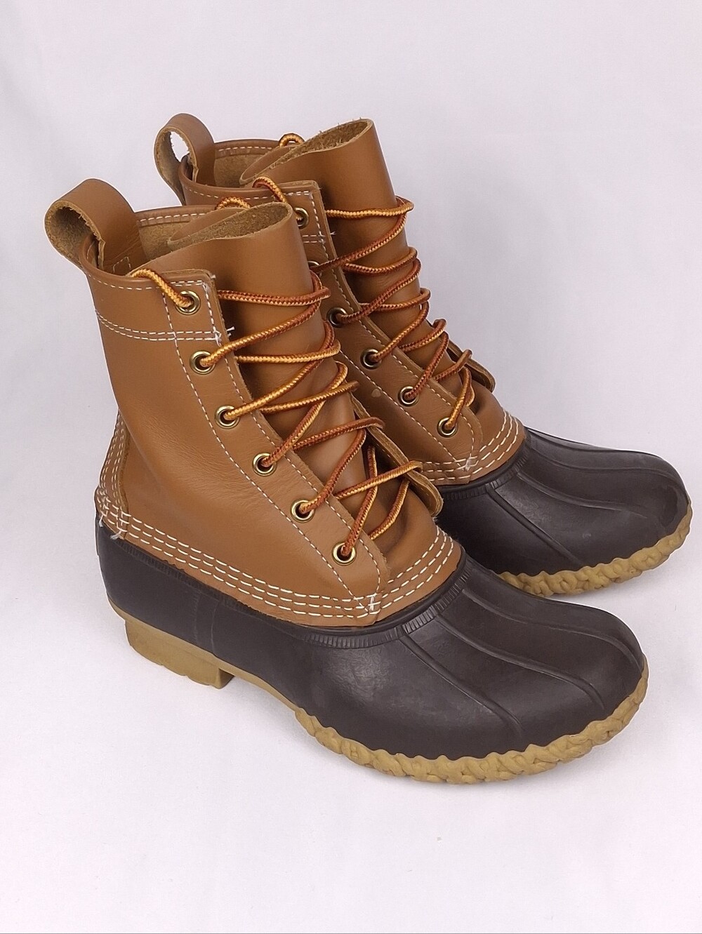 LL Bean 6 wide 8" Bean Boots duck rain snow fall winter preppy outdoor classic